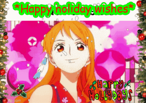 Anime Happy Holiday Merry Christmas GIF