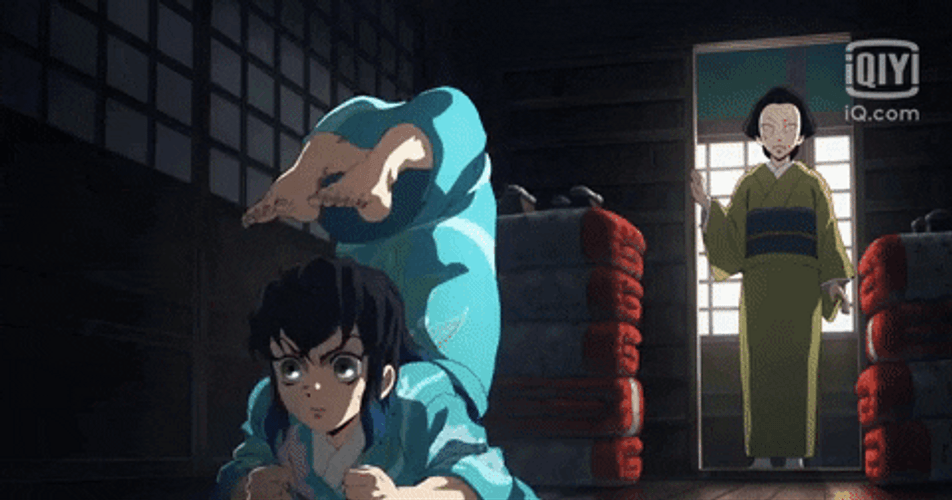 Anime Hashibira Inosuke Creepy Girl GIF