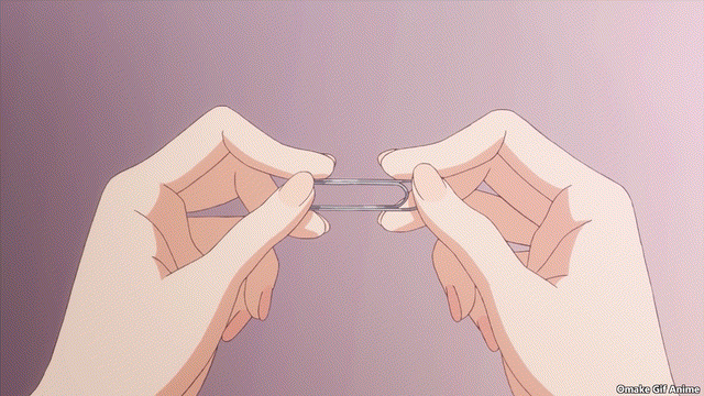 Anime Heart Forming Hair Clip GIF