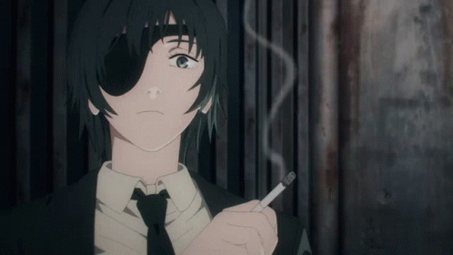 Anime Himeno Smoking Chainsaw Man GIF