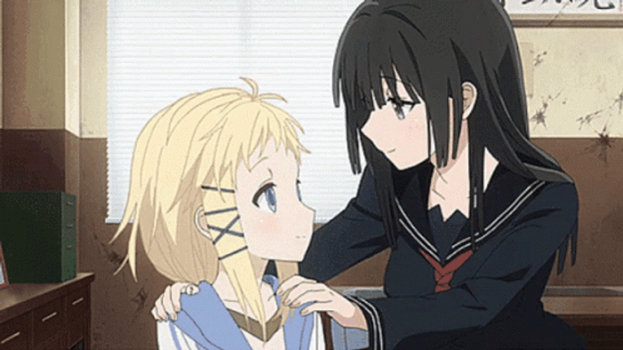 Sweet Anime Couple Hug GIF  GIFDBcom