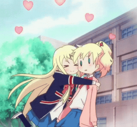 Anime Hug Kin-iro Mosaic GIF 