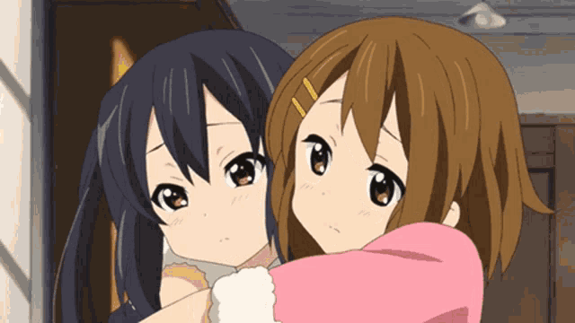 Anime Hug Yui Azusa K-on! GIF