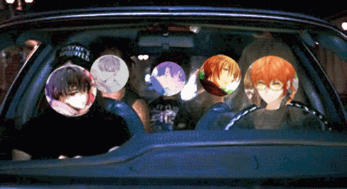 Anime Icon Car Head Bang GIF