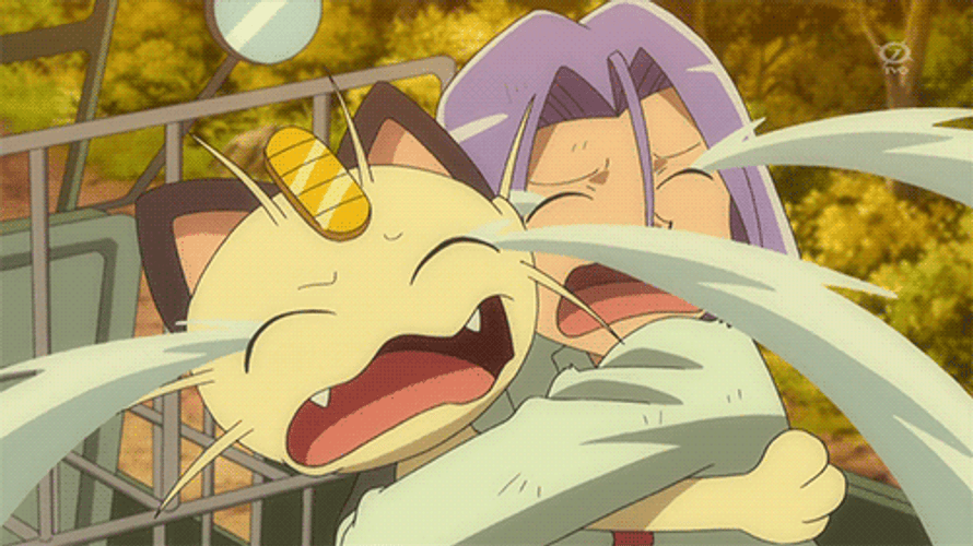 Anime Jessie And Meowth Crying GIF
