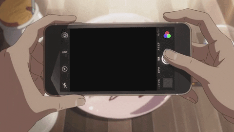 Anime Kimi No Nawa Taking Picture Of Waffles GIF