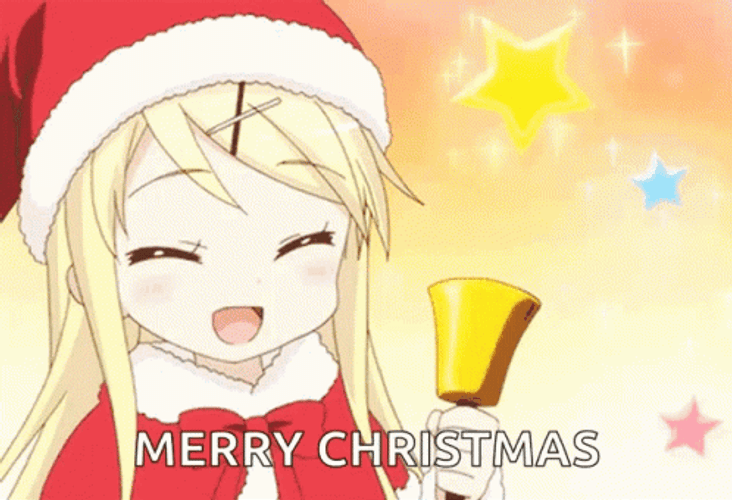 Anime Kiniro Mosaic Karen Kujo Merry Christmas GIF
