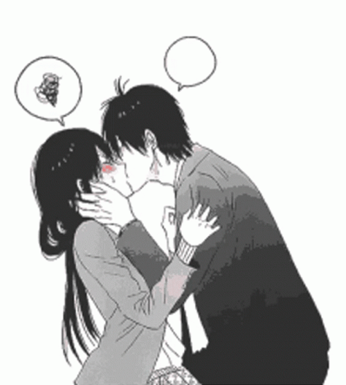Anime Kissing 448 X 498 Gif GIF