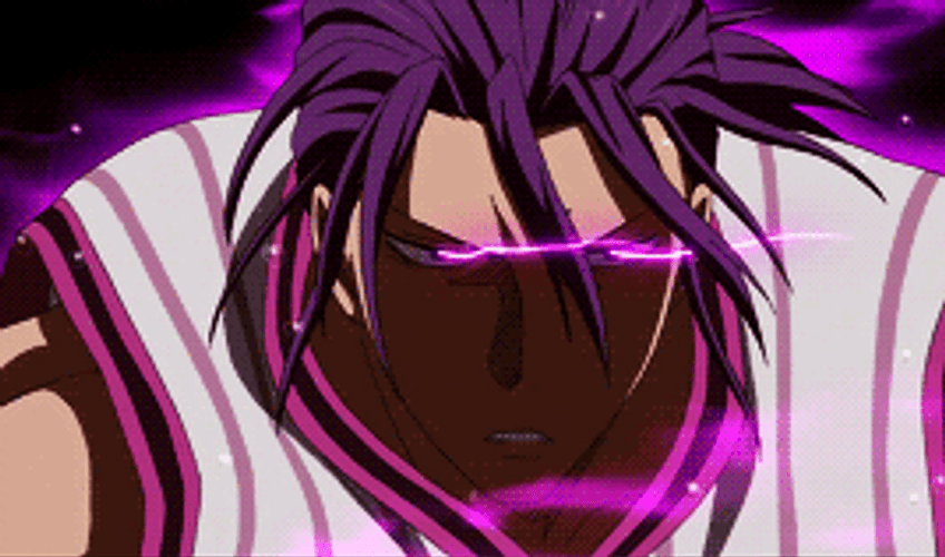 Anime Kuroko Basketball Murasakibara Atsushi Purple Laser Eyes GIF