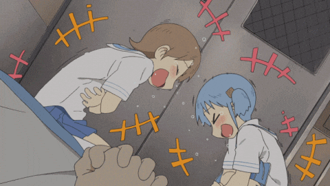 Anime Laugh Nichijou Mio Naganohara Yuko Aioi GIF