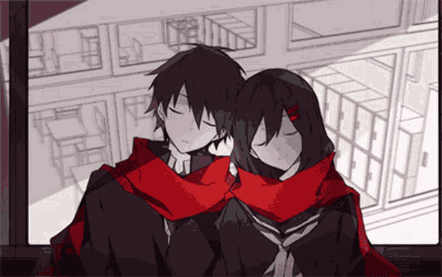 Anime Love Couple Mekakucity Actors GIF