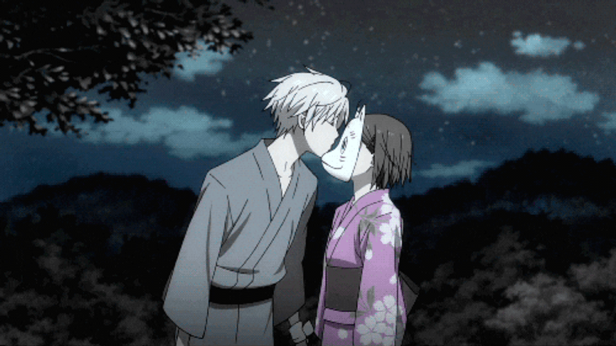 anime kiss gif  Parejas anime bonitas Cosplay de inuyasha Zero no  tsukaima