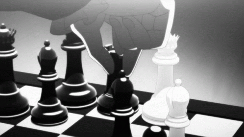 Anime Making Chess Move GIF