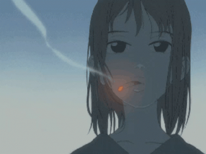 Anime Mamimi Samejima Smoke GIF