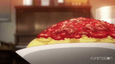Anime Man Eating Spaghetti GIF