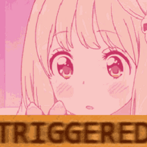 Anime Meme Triggered Face GIF 