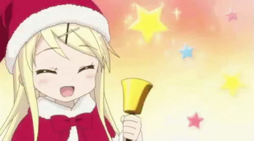 Anime Merry Christmas Bell Ring GIF