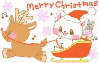 Anime Merry Christmas Cute Santa GIF