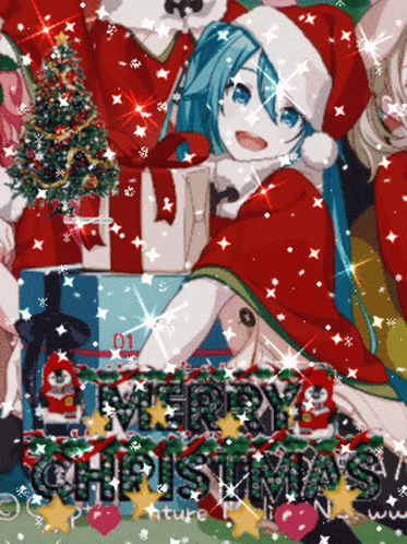 Anime Merry Christmas Minna GIF