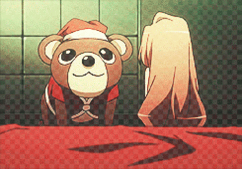 Anime Merry Christmas Teddy Santa GIF