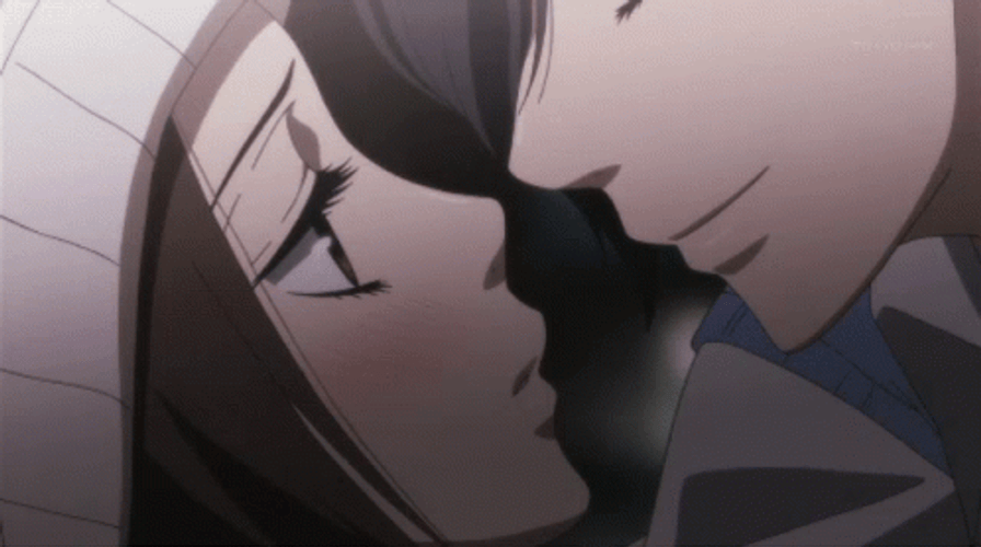 Anime Miki And Dari Tender Kissing GIF