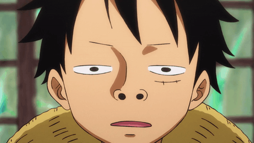Anime Monkey D Luffy Funny Face GIF