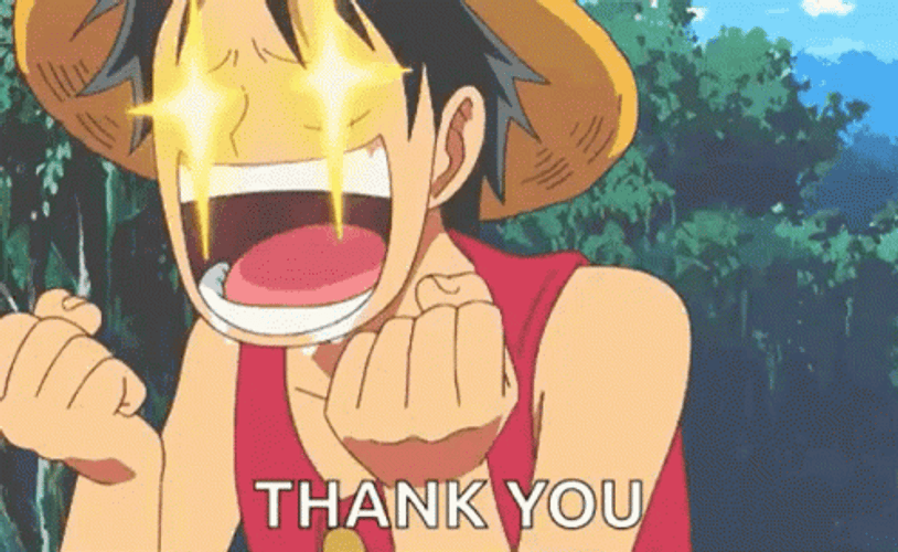 Anime Monkey D.Luffy Thank You GIF