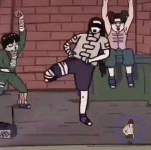 Anime Naruto Neji Dancing GIF