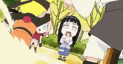 Anime Naruto Neji Furiously Fighting GIF