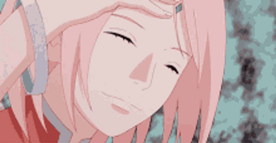 Anime Naruto Sakura Haruno Blink Eyes Pink Hair GIF