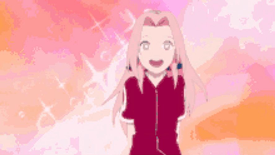 Anime Naruto Sakura Haruno Love Hearts GIF
