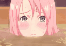 Anime Naruto Sakura Haruno Sad Eyes Pink Hair GIF