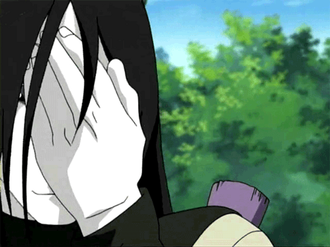 Anime Naruto Shippuden Orochimaru Face Palm Shy GIF