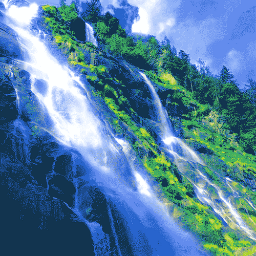 Anime Nature Waterfalls GIF