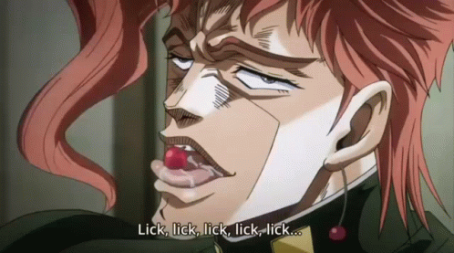 Anime Noriaki Kakyoin Lick Cherry GIF