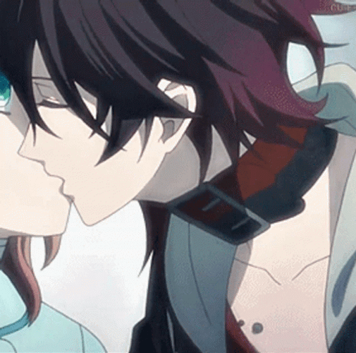Anime Orion And Ikki Kissing Amnesia GIF