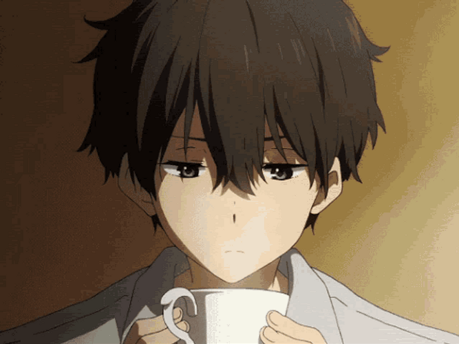 Anime Pfp Houtarou Oreki Coffee GIF 
