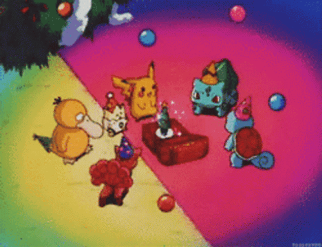 Anime Pokemon Pikachu's Winter Christmas Vacation GIF