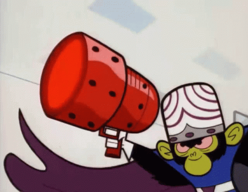 Anime Powerpuff Girl Antagonist Mojo Jojo Laser Gun GIF
