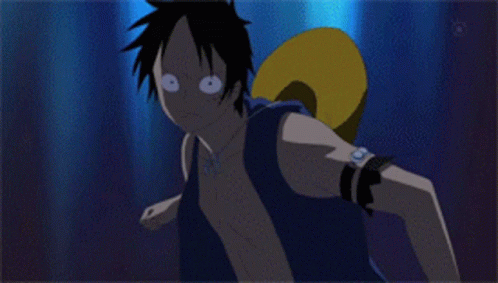 Anime Punch Monkey D Luffy One Piece GIF