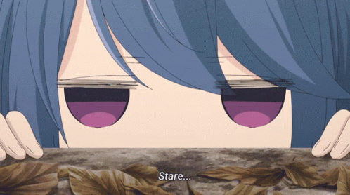 Anime Purple Eyes Staring GIF