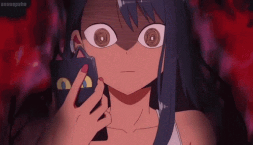 Anime Rage Nagatoro Clenching Her Phone GIF