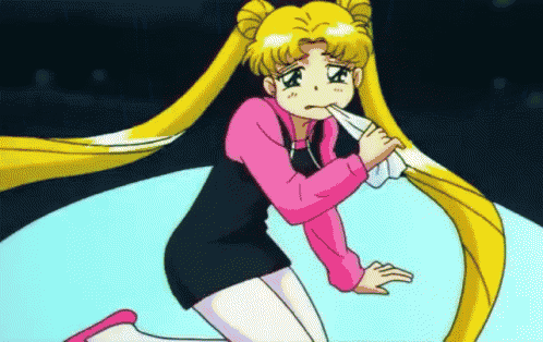 Anime Rain Sailor Moon Crying GIF