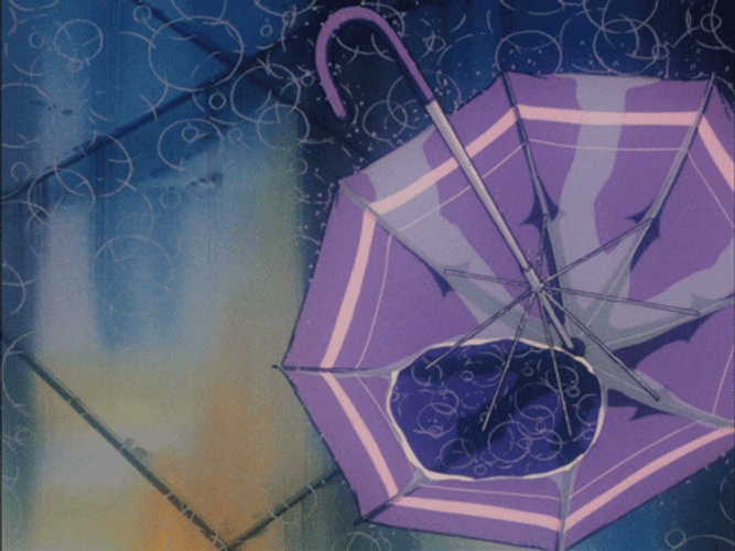 Anime Rain Umbrella GIF 