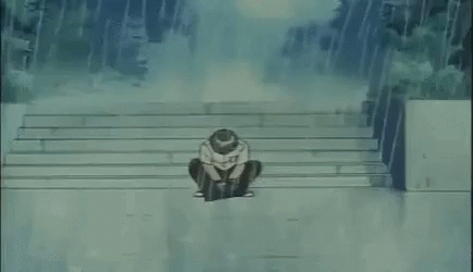 Anime Raining Left Out GIF
