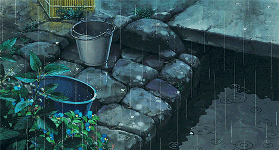Anime Rainy Scene GIF