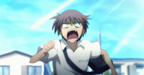 Anime Running Angry Ayumu Aikawa GIF