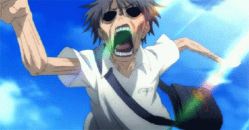 Creepy Anime Running Away Ayumu GIF