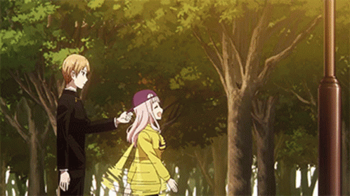Cute Fujiwara Running Away GIF