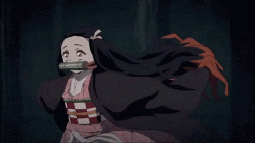 Anime Running Demon Slayer Nezuko GIF